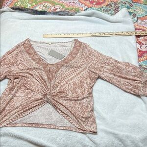 Hint of Mint Blush Patterned Blouse